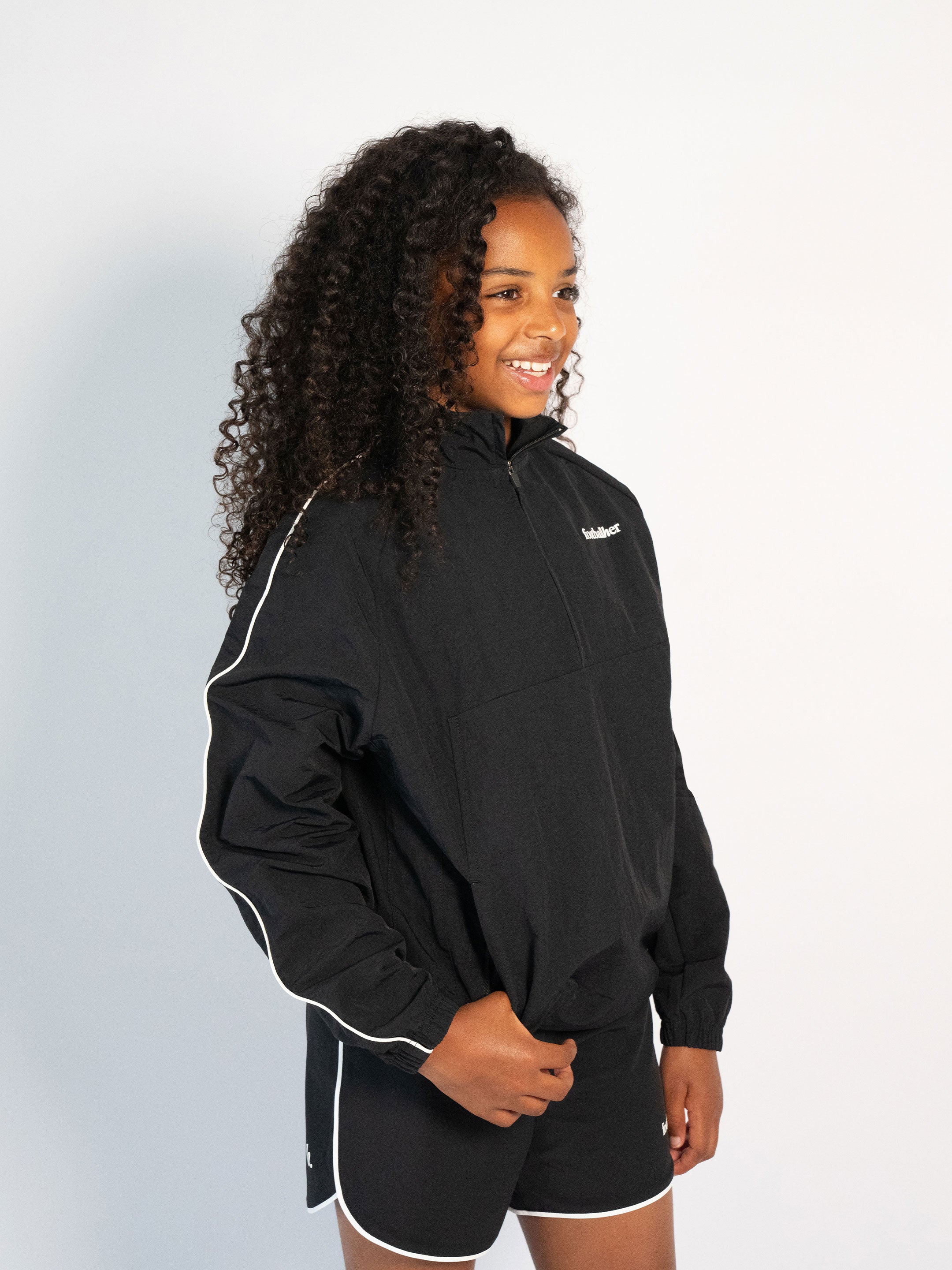 Girls' Piped 1/2 Zip Jacket