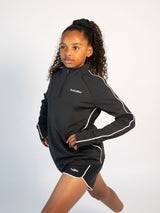 Girls' Piped 1/4 Zip Top