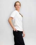 Model showing that the Women's Footballher Classic Joggers have a pocket to the rear.